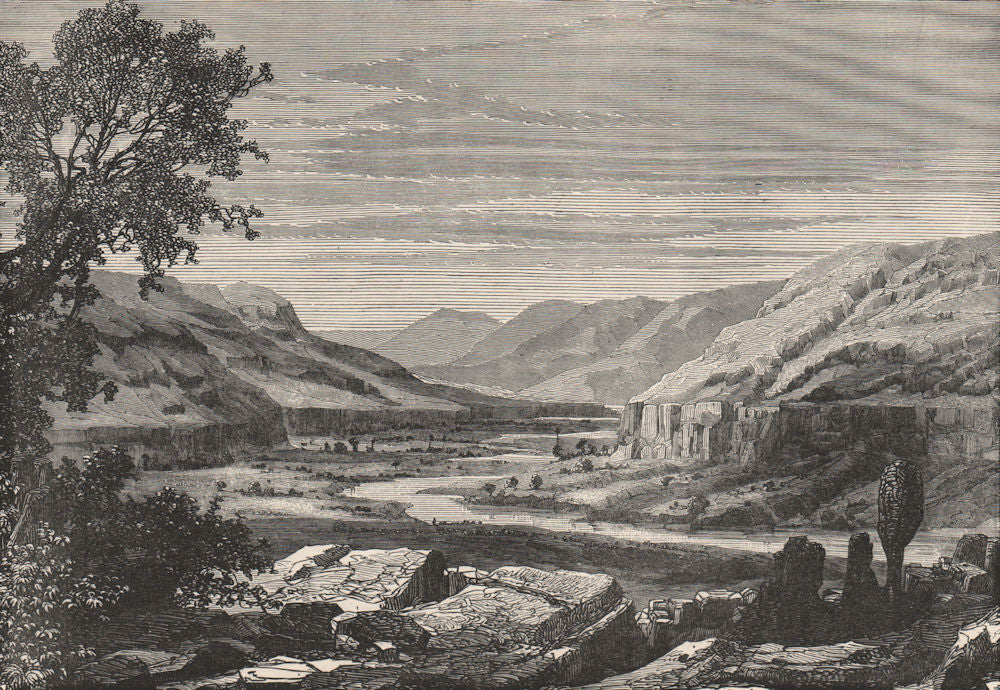 Valley of the Tominé River (Corubal, Koliba River) Guinea 1885 old print